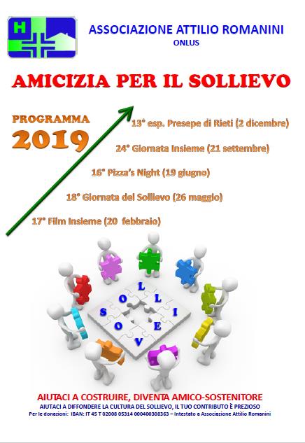 Programma 2019 “Amicizia per il Sollievo”